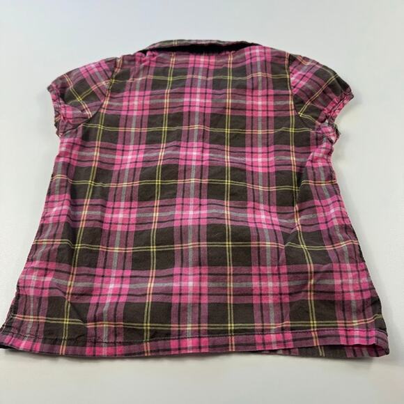 Toddler Girl's Pink Plaid Button Down Top Size 2T - Picture 2 of 10